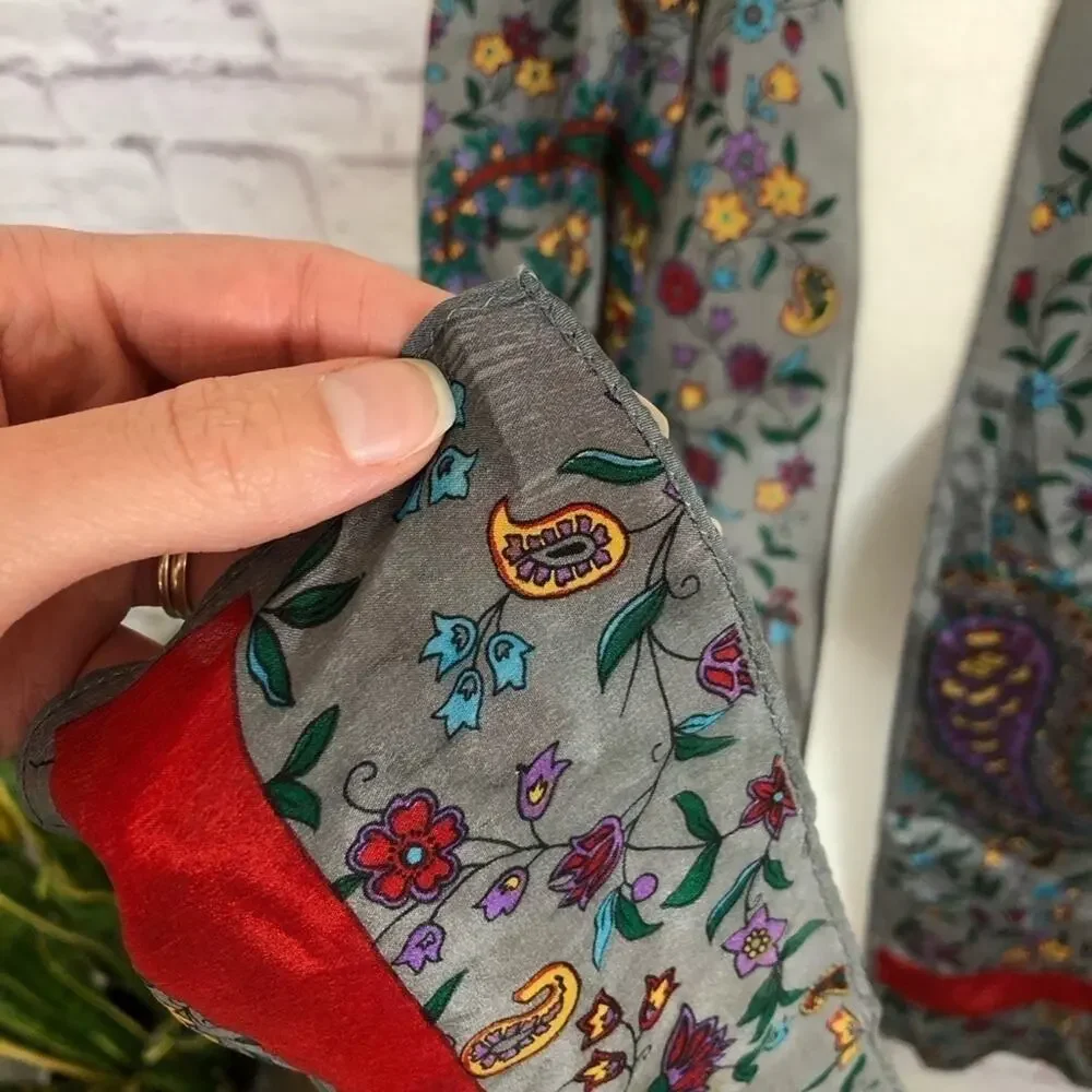 Paisley silk rectangle scarf